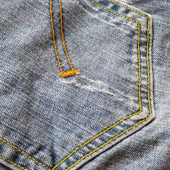 Vintage Vigoss Low-rise Boot cut Jeans with Yellow Stiching - Picture 7 of 9